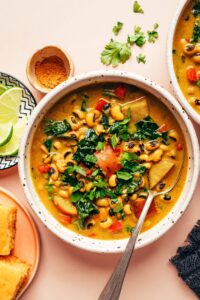 1-Pot Curried Black Eyed Pea Soup (Vegan)